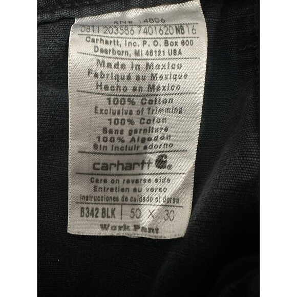 Carhartt Cargo Pants Men’s Size 50x30 Ripstop Workwear Utility - Picture 15 of 15